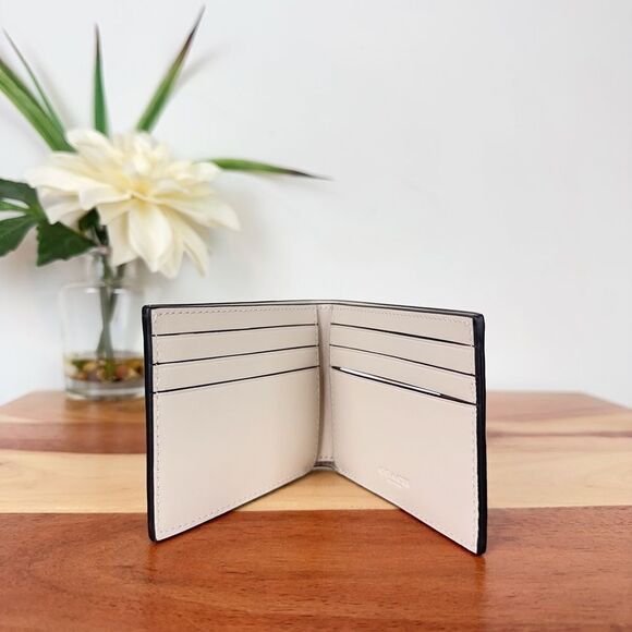 NWT Coach Slim Billfold Wallet With Coach Stamp - Picture 4 of 5